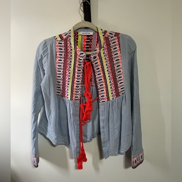 Glamorous Colorful Top Sz 4 - Picture 2 of 9